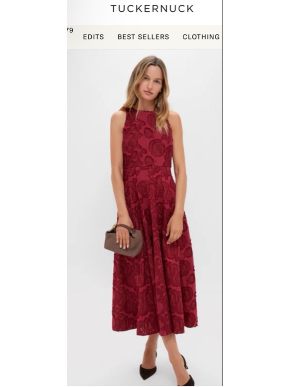 HYACINTH HOUSE Ruby Textured Floral Melina Maxi Dress L NWT Sold Out Style! - Picture 3 of 6